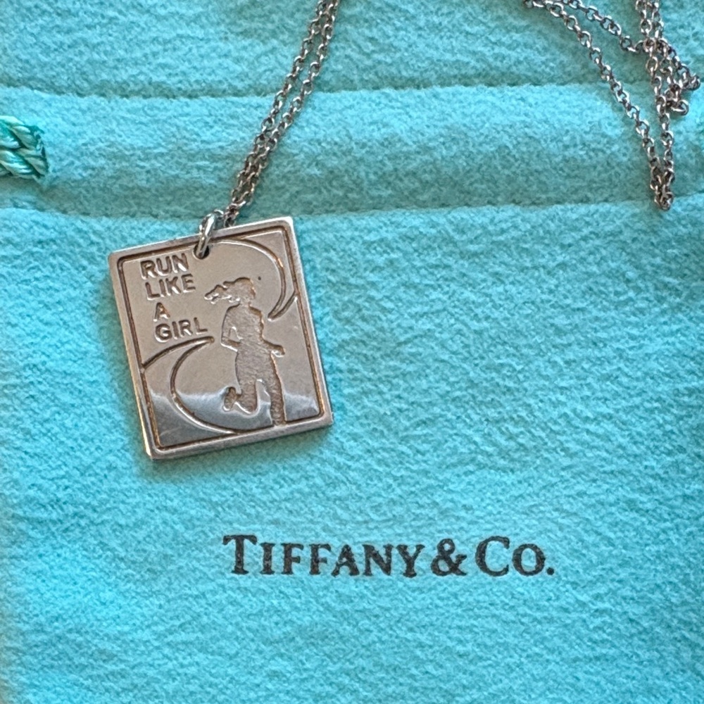 Tiffany & Co. Silver 'Run Like a Girl' Pendant NWM 2009